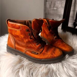 Romika waterproof washable Brown Leather lace up ankle Boots